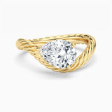 2ct Pear Solitaire Sculptural Ring