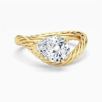 2ct Pear Solitaire Sculptural Ring