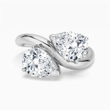 Double Pear Moissanite Ring