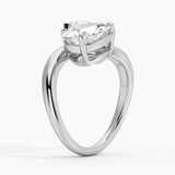 Double Pear Moissanite Ring