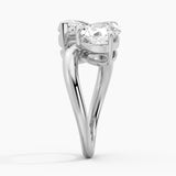 Double Pear Moissanite Ring