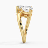 Double Pear Moissanite Ring