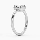 2 Ct Cushion Cut Lab-Grown Diamond Fashion Ring in Sterling Silver