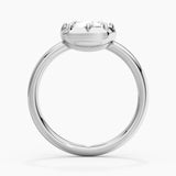 2 Ct Cushion Cut Lab-Grown Diamond Fashion Ring in Sterling Silver