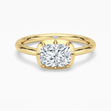 2 Ct Cushion Cut Lab-Grown Diamond Fashion Ring in Sterling Silver