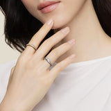 Two-Tone Semi Hoop Eearrings with Band Set