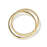 Twisted Double Band Ring Rope and Smooth Crossover