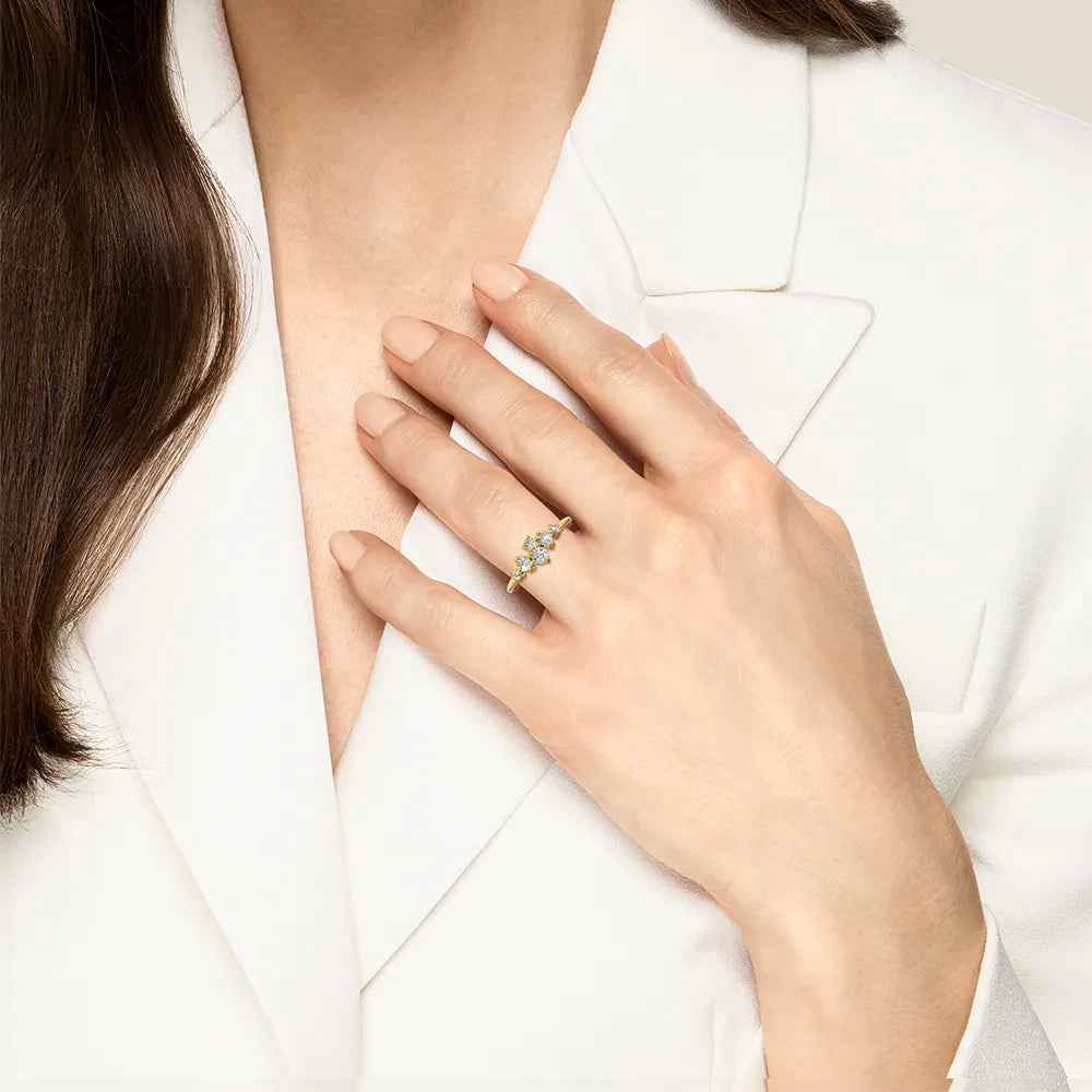 Constellation Inspired Cluster Promise Ring