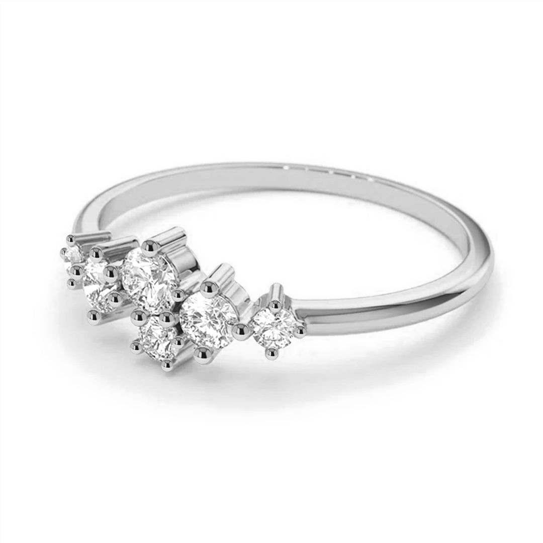 Star Promise Rings Constellation Inspired Cluster Promise Ring with Sparkling Star Design ...