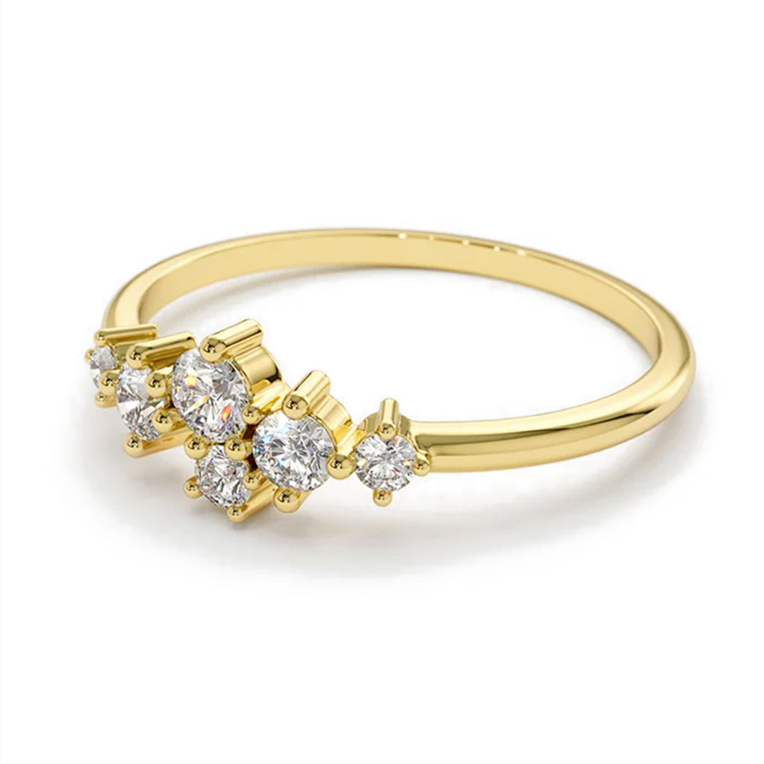Star Promise Rings Constellation Inspired Cluster Promise Ring with Sparkling Star Design ...