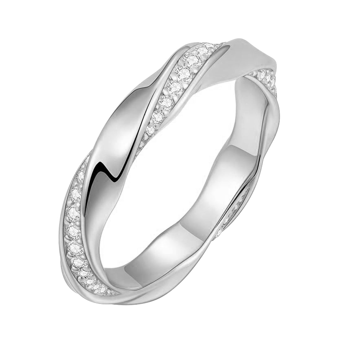 Twisted Pave Eternity Promise Ring