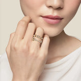 Intertwined Pave Studded Promise Ring