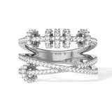 Intertwined Pave Studded Promise Ring