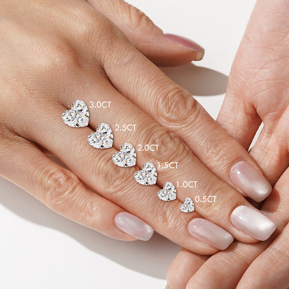 Heart Shaped Split Shank Moissanite Engagement Ring