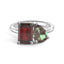 Toi et Moi Personalized Garnet Birthstone Anniversary Ring - MSBLUE Jewelry