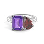 Toi et Moi Personalized Amethyst Birthstone Anniversary Ring - MSBLUE Jewelry