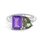 Toi et Moi Personalized Amethyst Birthstone Anniversary Ring - MSBLUE Jewelry