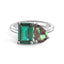 Toi et Moi Personalized Emerald Birthstone Anniversary Ring - MSBLUE Jewelry