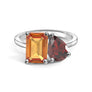Toi et Moi Personalized Citrine Birthstone Anniversary Ring - MSBLUE Jewelry
