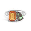 Toi et Moi Personalized Citrine Birthstone Anniversary Ring - MSBLUE Jewelry