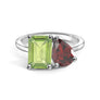 Toi et Moi Personalized Peridot Birthstone Anniversary Ring - MSBLUE Jewelry