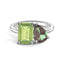 Toi et Moi Personalized Peridot Birthstone Anniversary Ring - MSBLUE Jewelry