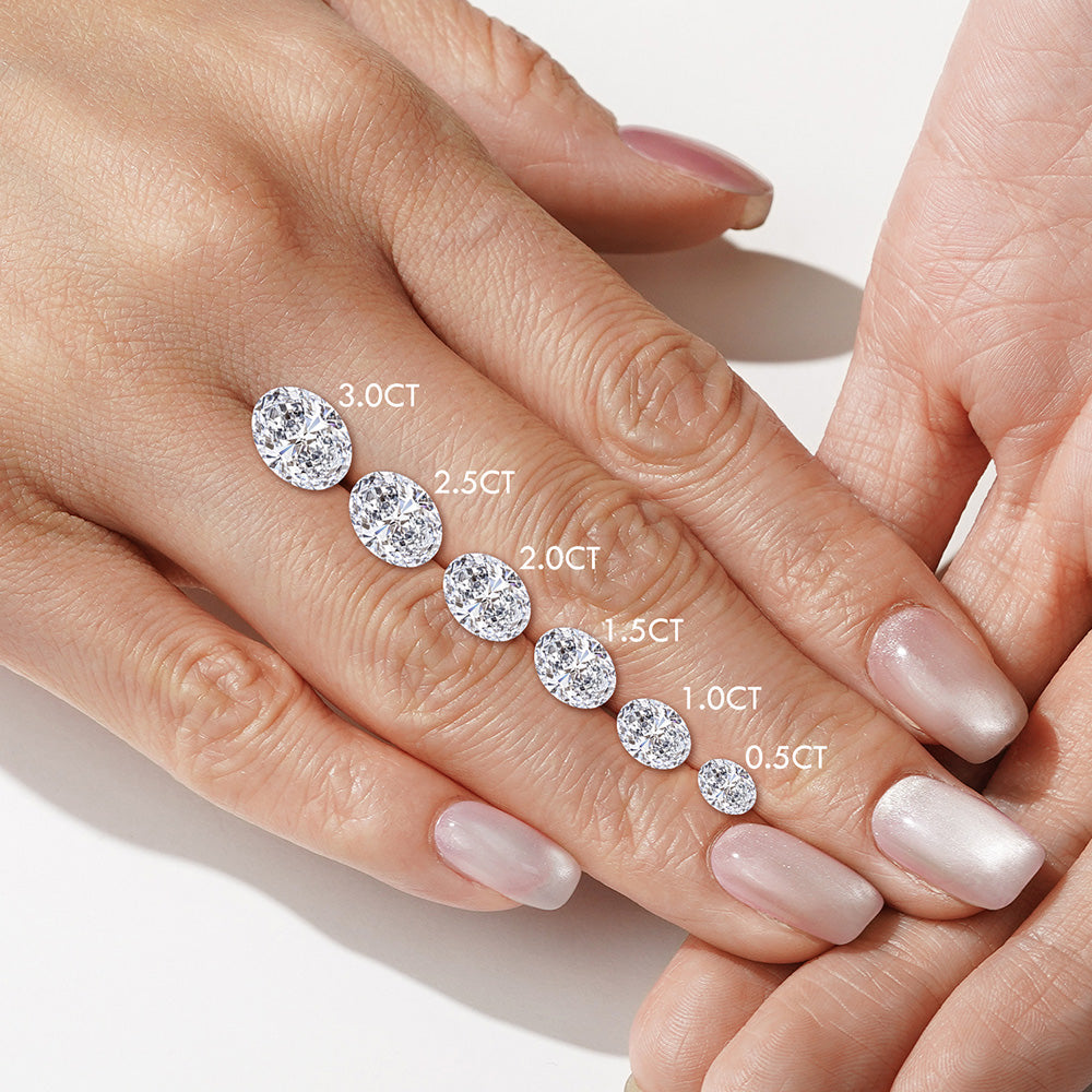 Oval Solitaire Moissanite Engagement Ring