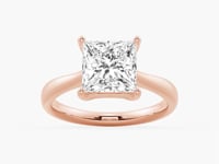 Classic Solitaire Princess Cut Engagement Ring