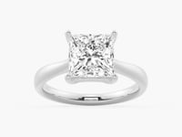 Classic Solitaire Princess Cut Engagement Ring
