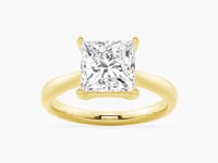 Classic Solitaire Princess Cut Engagement Ring