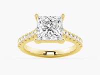 Princess Cut Pavé Moissanite Engagement Ring