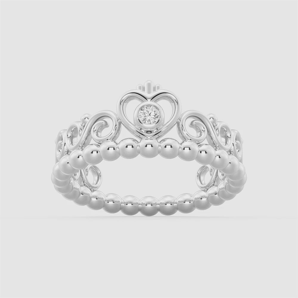 Lab Grown Diamond Crown Promise Ring