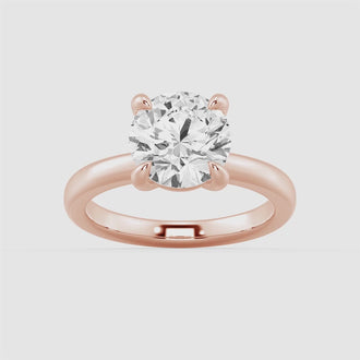Classic Round Solitaire Brilliant Moissanite Engagement Ring