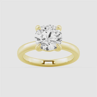 Classic Round Solitaire Brilliant Moissanite Engagement Ring