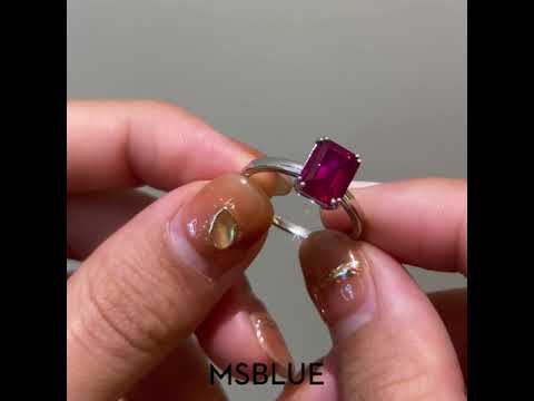 5 CT. Petite Double Prong Ruby Comfort Fit Ring [Ships within 24 hrs]