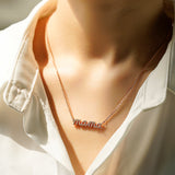 "MAMA" Moissanite Diamond Pave Necklace Pendant