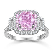 4 CT. Pink Luxe Halo Ring