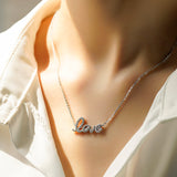 "Love" Moissanite Diamond Necklace Pendant