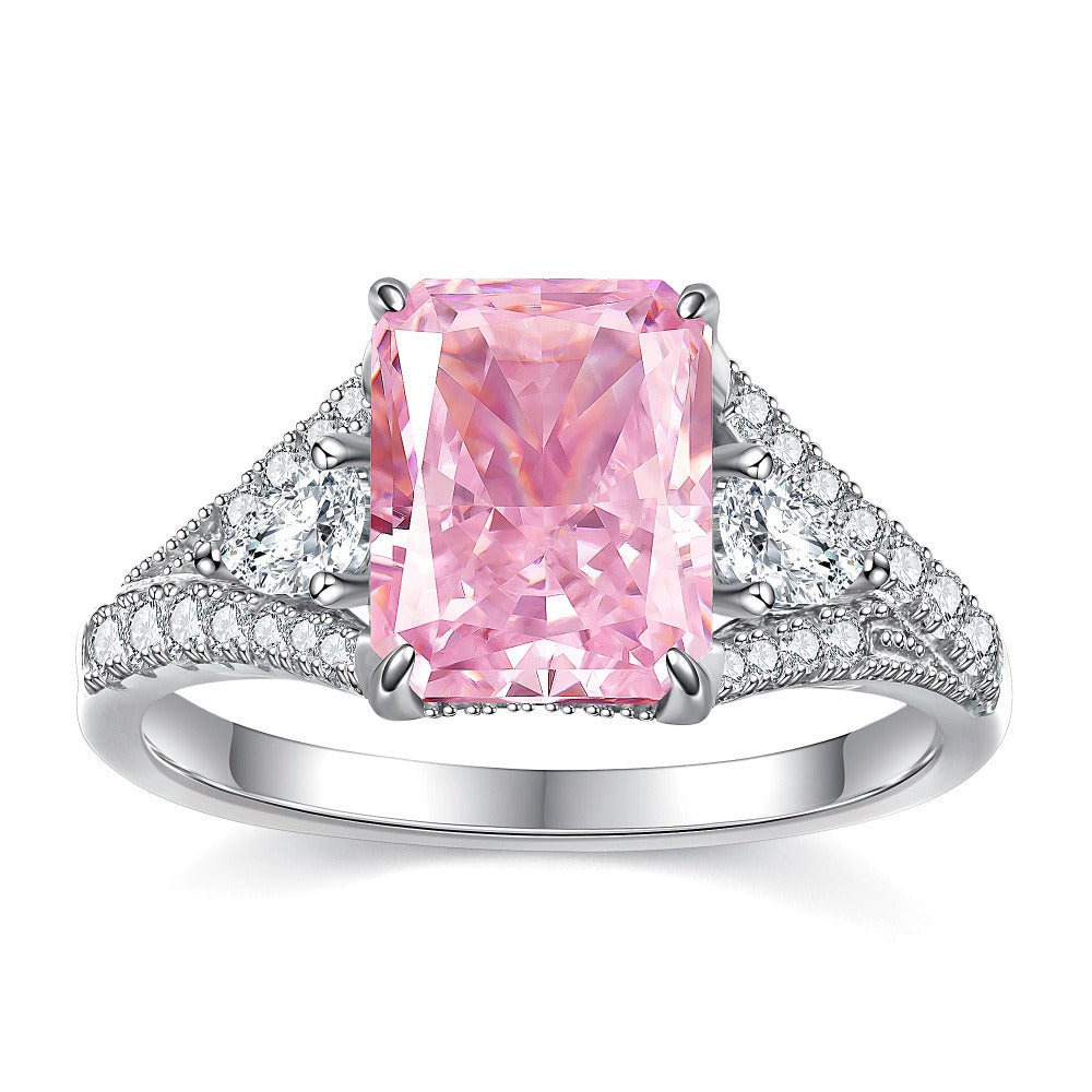 5 CT. Pink Baguette Gemstone Ring