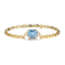 "Aqua Earth Conservation Champion" Aquamarine and Sapphire Bracelet - MSBLUE JEWELRY