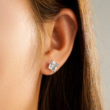 1 CT. Asscher Cut Moissanite Earring Studs