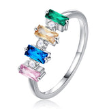 1.09 CT. Custom Minimalist Birthstone Four Gemstones Ring