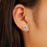 1 CT. Asscher Cut Moissanite Earring Studs