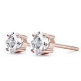4 ctw Cushion Cut Moissanite 4-Prong Solitaire Stud Earrings