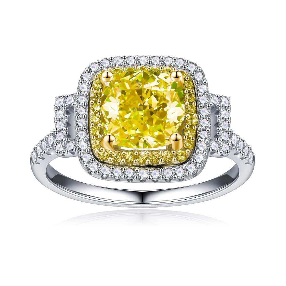 4 CT. Yellow Luxe Halo Ring
