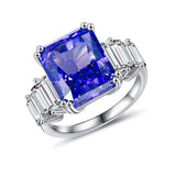 14 CT. Baguette Royal Blue Gemstone Ring