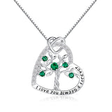 Heart of Life Family Tree Pendant with Emeralds