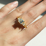 1.5 CT. Three Stone Princess Shaped Engagement Ring