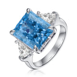 25 CT. Blue Gemstone Three Stone Ring