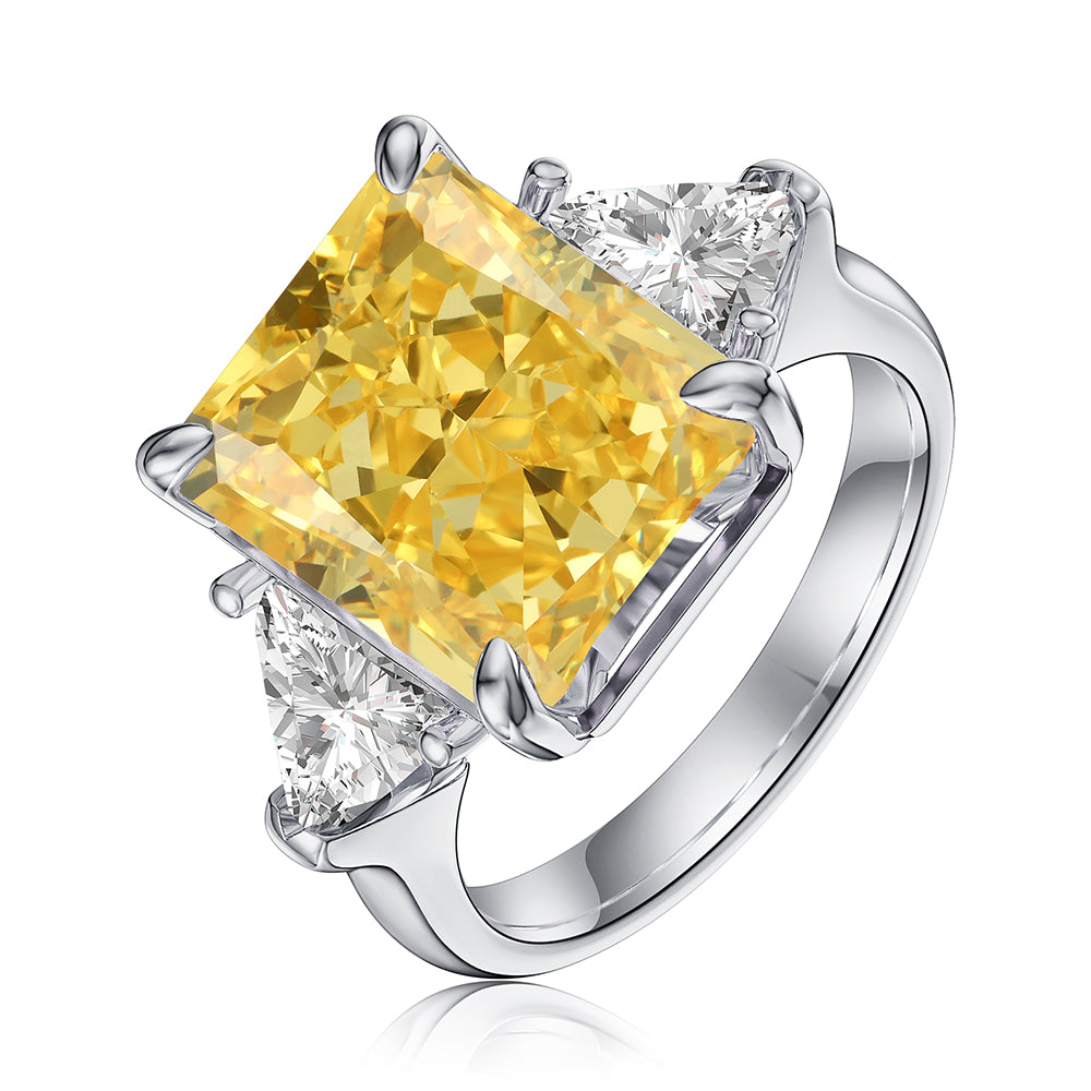 25 CT. Yellow Gemstone Three Stone Ring